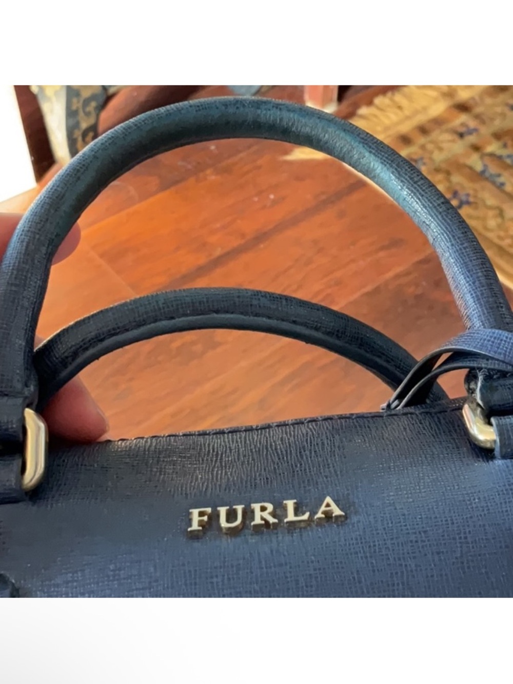 Furla 2way Navy Saffiano Leather Satchel - Picture 11 of 11